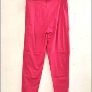 Pinkish Red Straight Fitted Kurti Pants (Women)