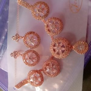 Ad Rose Gold Necklace Set