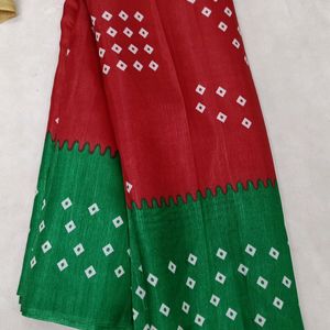 Bandhni Saree With Separate Blouse