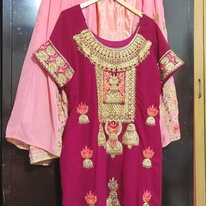 Rose Rani Party Wear Kurta Plazo With Dupatta