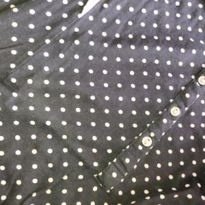 New Black n White sleeveless Polka Dot Top