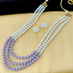 Triple Layer Pearl Mala With Tops