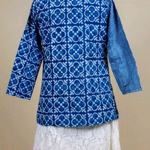 New Without Tag- Hand Block Ajrakh Kurta