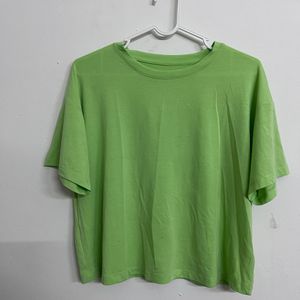 .green crop top