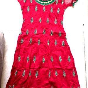 NEW MAROON EMBROIDERY KURTA