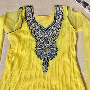 Yellow Stone Embroidered Kurta