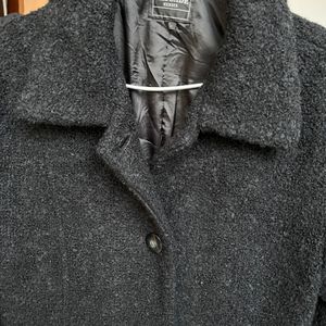 Long Fleece Trench Coat