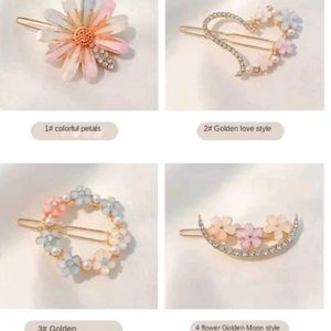 Korean Hair Clips Set Of 4.