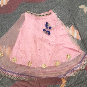 Pink Lehenga For Kids