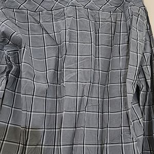 Grey Formal check Shirt