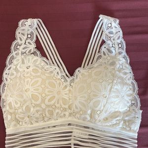 Trendy white bralette