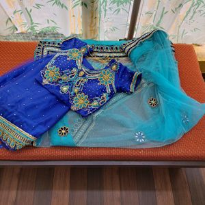 Beautiful Work Ghagra Choli Duppatta For Sale