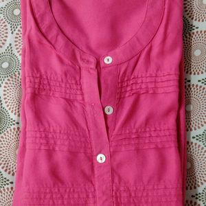 Very Good Condition Rani Pink Kurti Liva Fabric. N