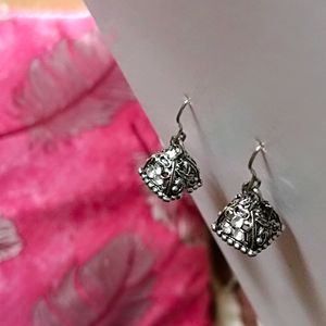 Oxidised Studs And Earrings Combo