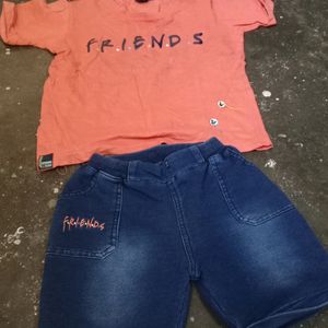 Boys Suit Tshirt And Shorts