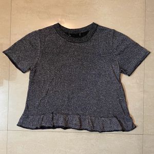 Zara Metallic Boxy Top (Without Label)