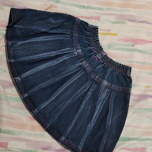 Girls Jeans Faded Skirt