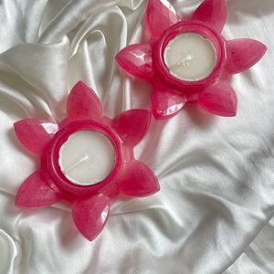 Lotus Resin Tea Light Holders