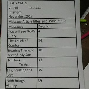 Jesus Calls இயேசு அழைக்கிறார் English- Old Copy