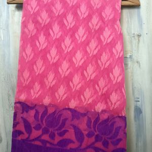 Onion Pinky Kamal kari Saree