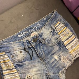 Blue Denim Mini Short