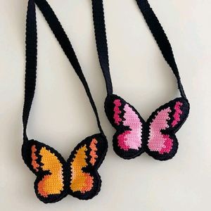 crochet Butterfly Sling Bag