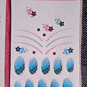 Nail Stickers & Art Glitter With Jio Sim & Sticker