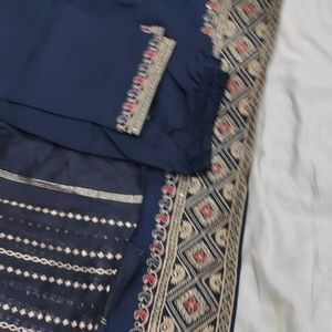 Thread Embroidery Work 3 Pcs Suit