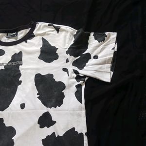 Bonkers Cow Print Oversized Tshirt