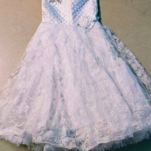 White Colour Girl Cinderella frock