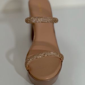 Shimmery Nude party Heels