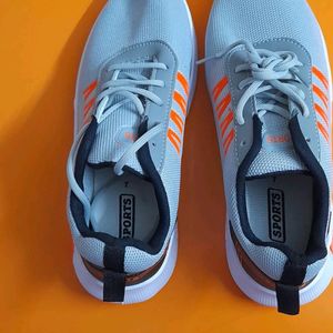 Sports Men Sneakers (Grey Orange)FK999