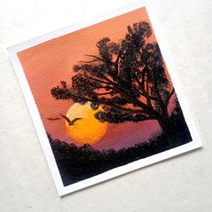 Sunset Painting Tree