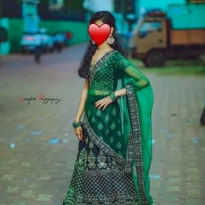 Lehnga Choli Dark Green