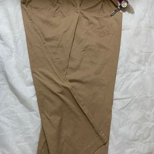 Zara Wide Leg High Waisted Tan Trouser