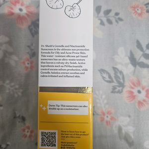 Dr. Sheths Centella and Niacinamide Sunscreen