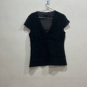 Black Net Top