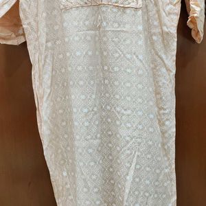 Foral Embroidery Sequined Straight Kurta