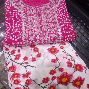 Pink Colour Kurta Set