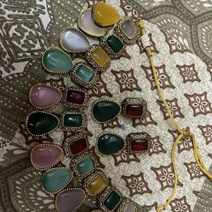 Multicolour Kundan set