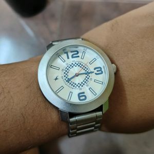 Fastrack Silver Dial Stainless Steel Watch ⏩ ⌚