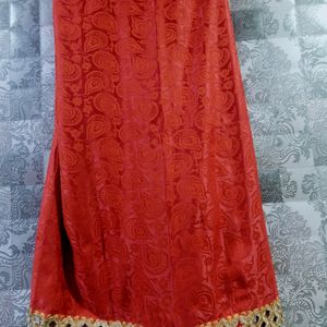 Radiant Red & Diamond Studded Cotton Saree😍