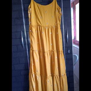 Vishudh Bright Yellow Anarkali With Dupatta