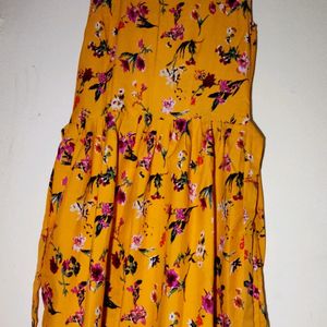 Yellow Frock With Flowers