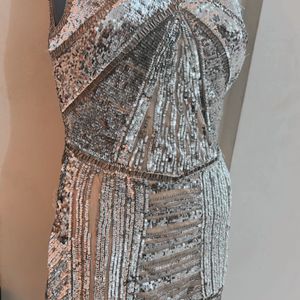 Silver Sequinned Dress