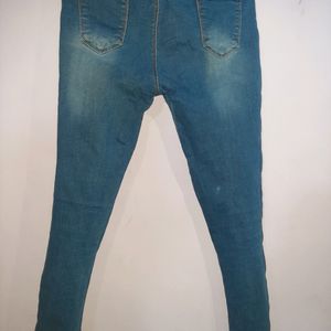 Blue skinny jeans