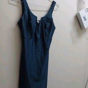 Dark Green Dress (Deep Neck)