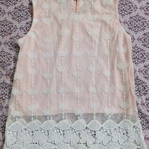 Baby Pink Sleeveless Top