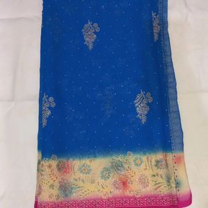 New Blue Heavy Saree