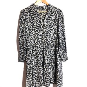 Black Floral Printed Dress(Women’s)